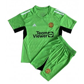 Maillot de foot Manchester United Gardien de but Domicile enfant 2023-24 Manches Courte (+ pantalon court)